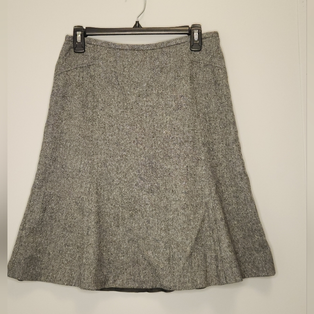 Ann Taylor Wool Midi A-line Skirt Size 6